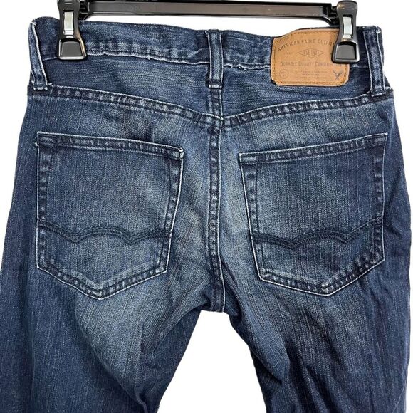 AMERICAN EAGLE SLIM STRAIGHT Core Flex Stretch Dark Wash Men's Jeans sz 26x28 - Picture 12 of 16